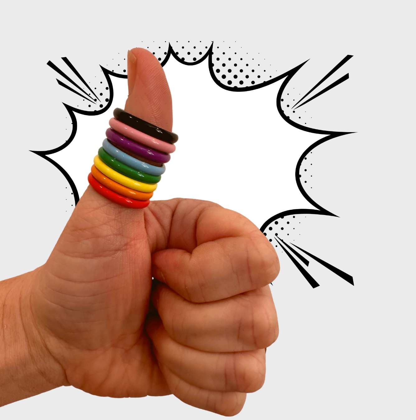 Sploted Colour Enamel Rings